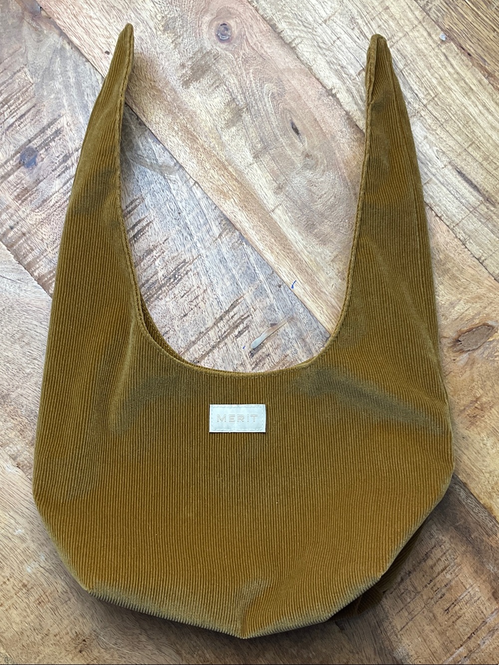 MERIT Merit Beauty Signature Makeup Bag Corduroy in Mustard